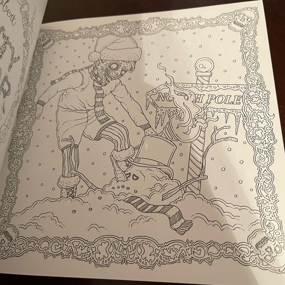 The Beauty of Horror Christmas Adult Coloring Book - Picture 4 of 10